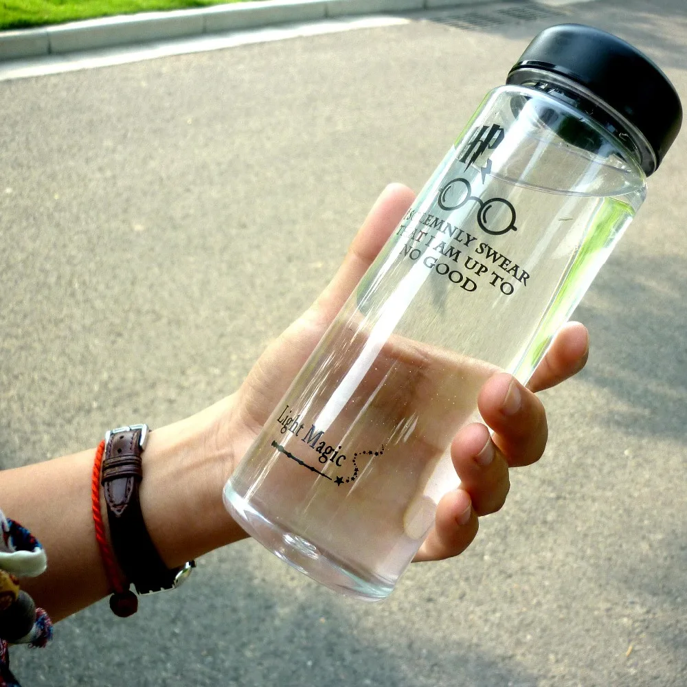 

Fashion Breakproof Water Bottle 19.5x6.5cm Travel Camping Lemon Juice Drinkware Readily Space HP Gift Bottle 500ml
