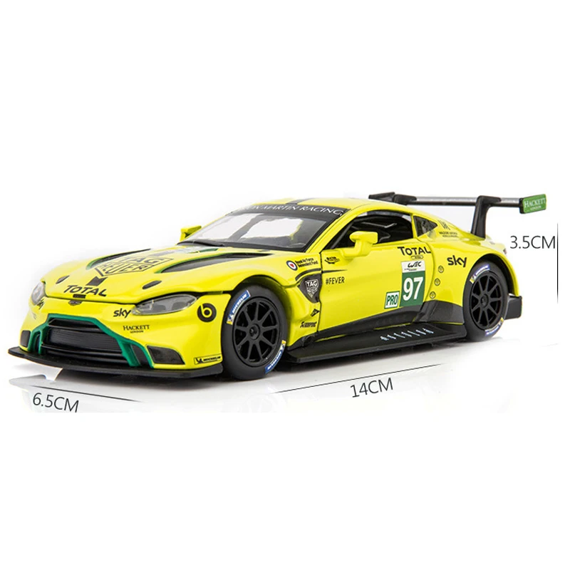 1:32 Martin vantage GTE Le Mans сплав Спортивная модель автомобиля литая игрушка три двери