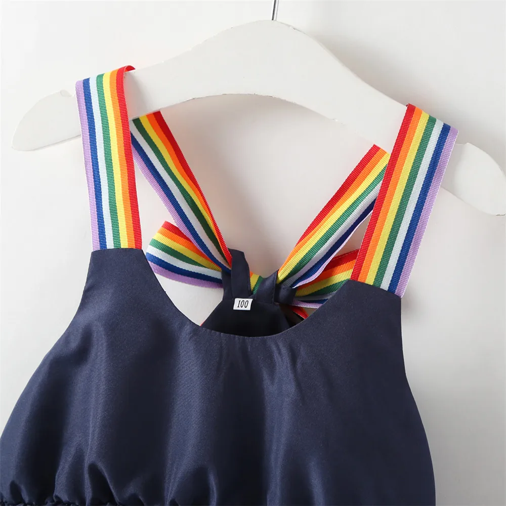 2019 г. детское платье для девочек Летнее Детское со шнуровкой хлопковое принцессы