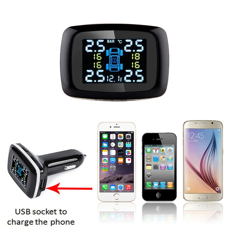 Система контроля давления в шинах TP620 12 В профессиональная беспроводная смарт