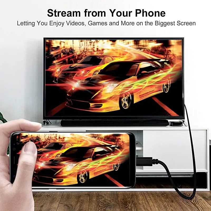 USB C к HDMI кабель 6 футов 3 1 type 4K 2 0/1 4 адаптер для нового MacBook pro Galaxy Note 8/S8/S8 Plus |