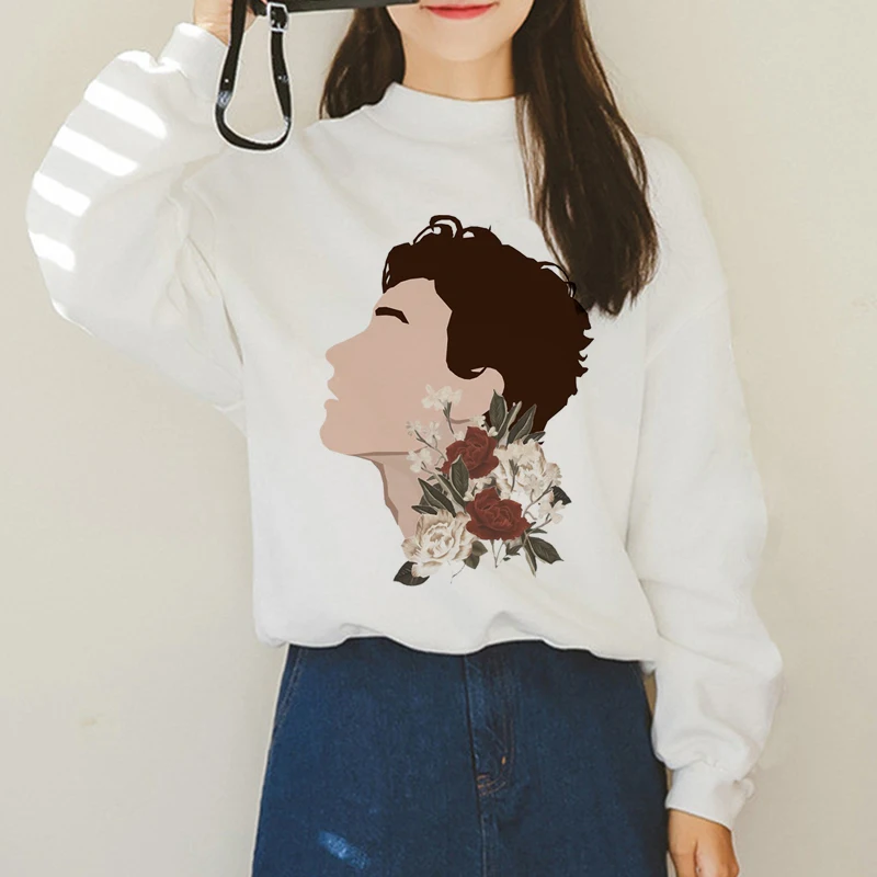 Shawn Mendes Hoodie Sweatshirt Women Harajuku Print Streetwear Hoodies 90s Fashion Sweatshirts Graphic Pullovers Hoody  Female