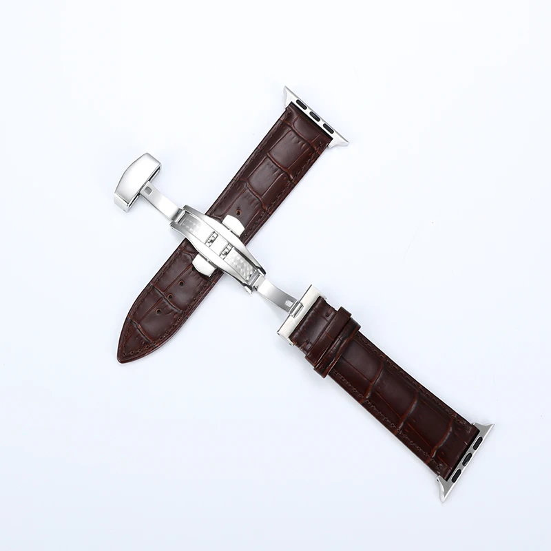 Ремешок Apple 1/2/3/серия 38 мм 42 мм Apple Watch 4 серии 40 мм 44 мм кожаный ремешок с пряжкой спортивный ремешок