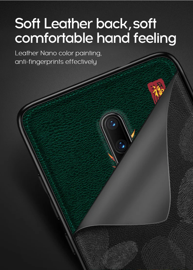Роскошный мягкий кожаный чехол для OnePlus 7 7pro чехол для телефона s Силиконовый противоударный традиционный благоприятный защитный чехол