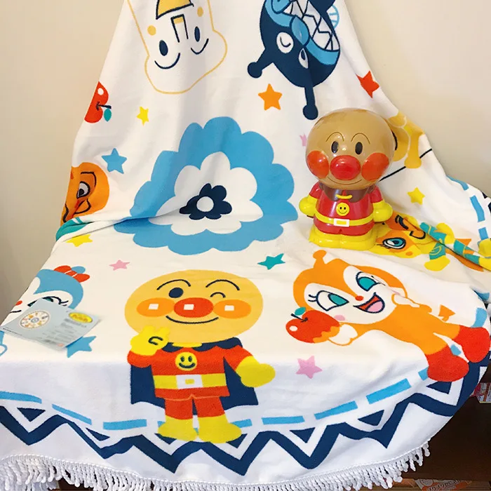160 см детский игровой коврик Anpanman Tassel круглое одеяло паззл детские коврики для ползания пляжное полотенце игрушки коврики игровой коврик для детей