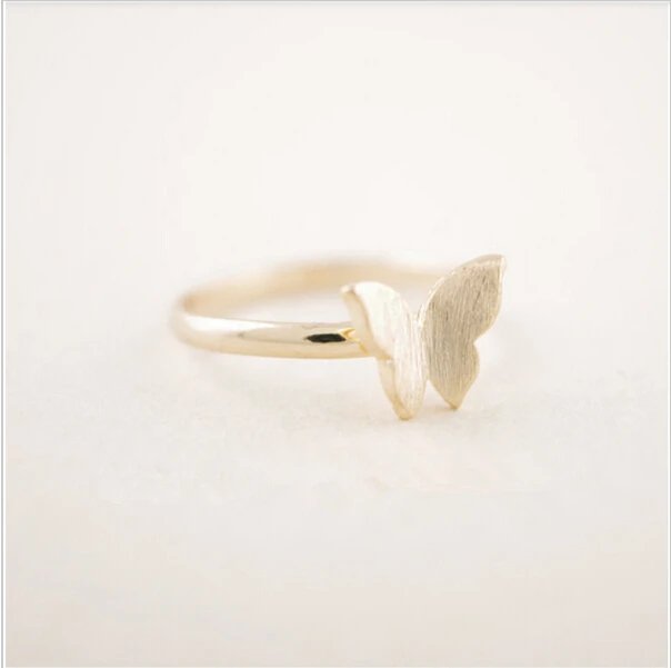 Модное обшитое розовое кольцо простое с бабочкой для женщин | Украшения и