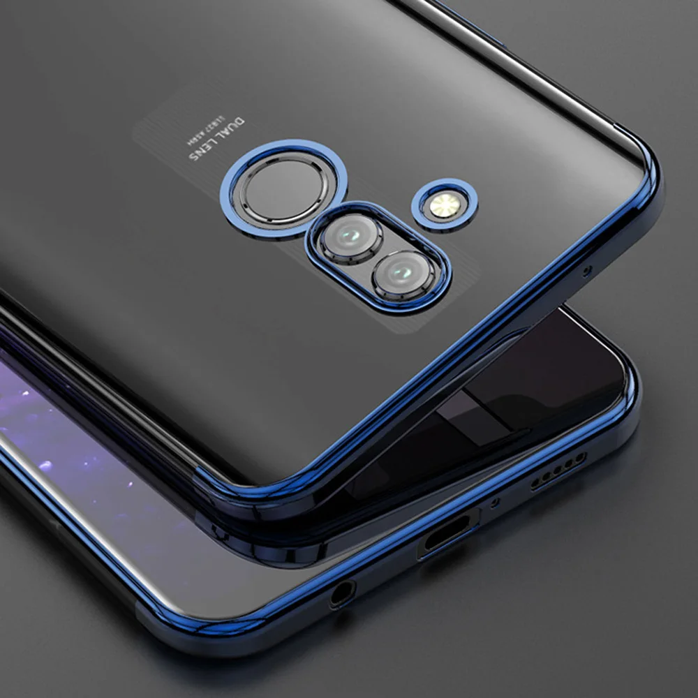 Чехол для Huawei Mate 20 Lite тонкий мягкий гель силиконовый чехол покрытый хромом