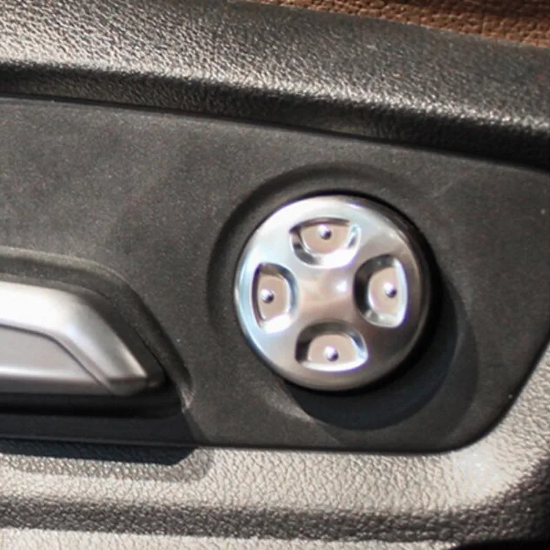 

Tonlinker Seat Adjustment Buttons Cover Case Sticker for AUDI Q3/Q5 2013-18 Car Styling 2 PCS ABS Chrome Cover stickers