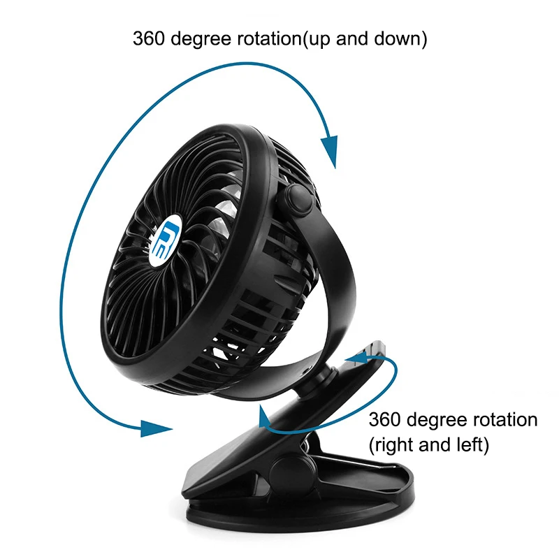 Мини USB вентилятор портативный на батарейках клип мини настольный