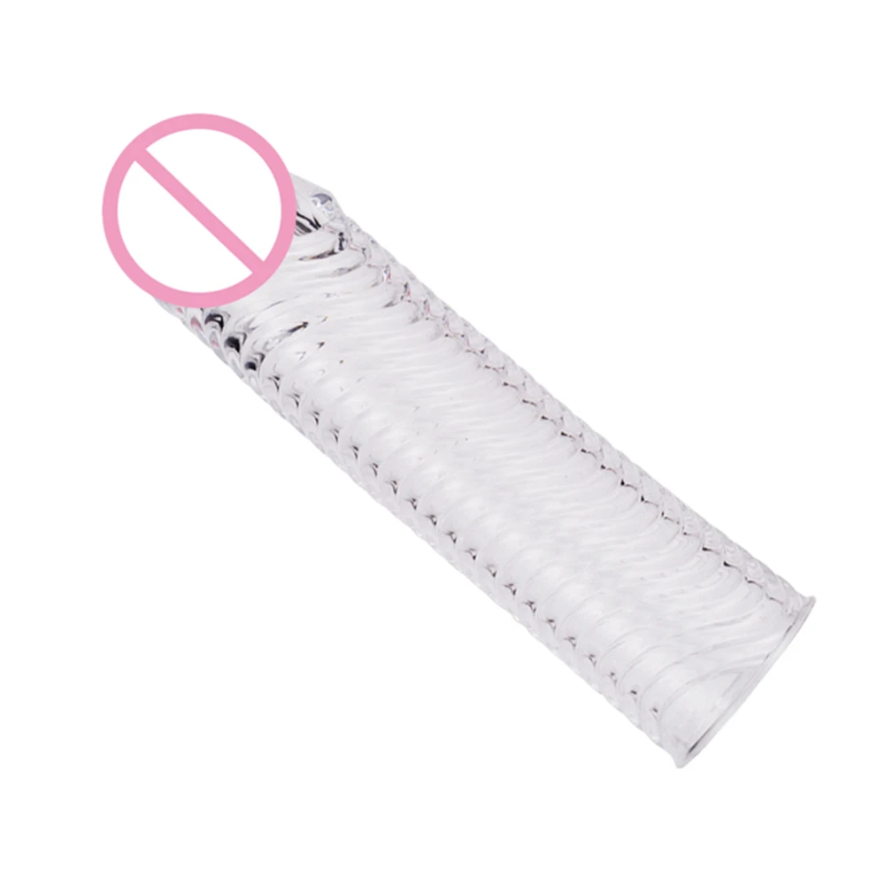 HISO удлинитель для пениса с резьбой многоразовые презервативы мужчин