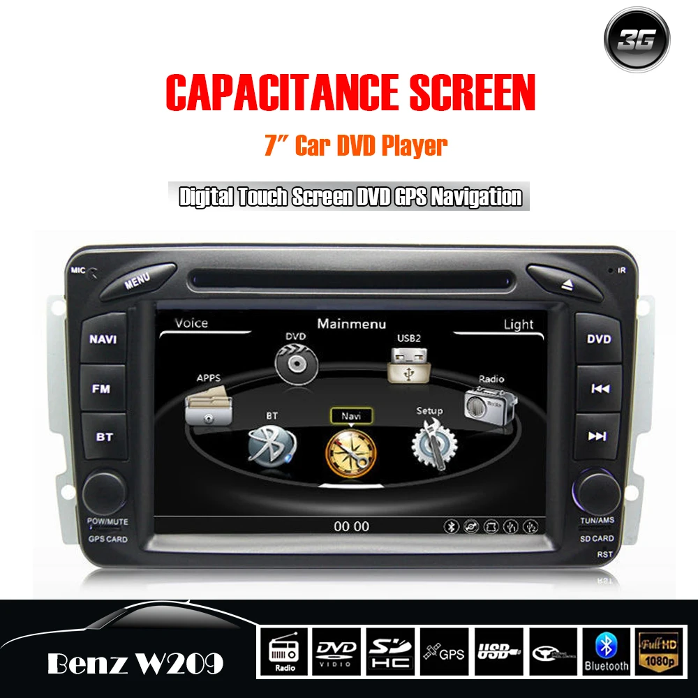 Morovan Автомобиль DVD GPS Навигация Для Benz C Class W203 2000 2004 Viano Vito CLK C208 C209 W208 W209 W210 W168 С 3 Г BT
