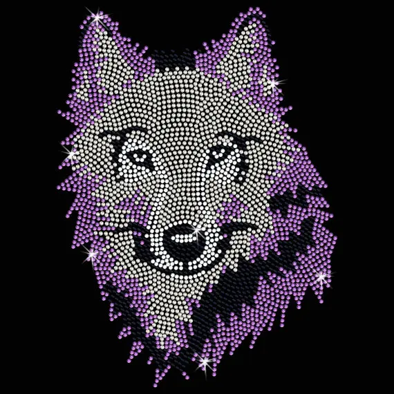 2 шт./лот аппликация из страз с кристаллами волка и черепа горячая фиксация патчи