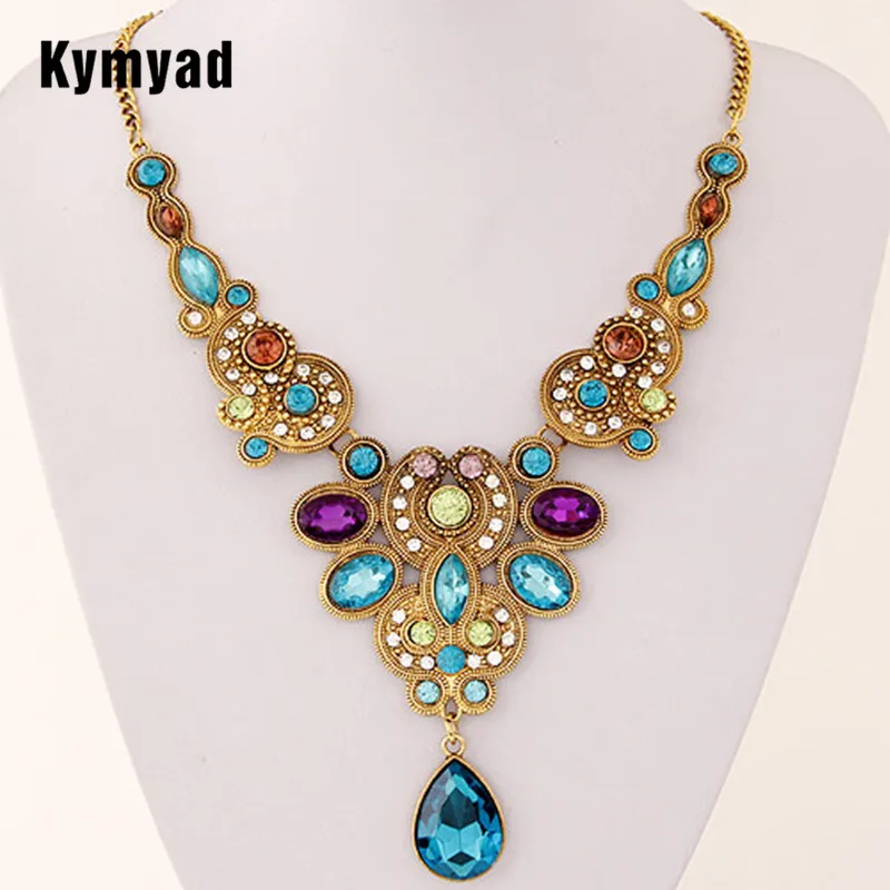 Фото Женское винтажное ожерелье Kymyad с каплями воды | Украшения и аксессуары