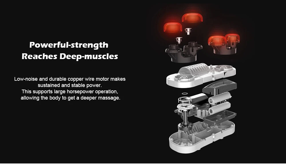 Беспроводная термостойкая 3D массажная подушка Xiaomi Youpin LERAVAN стильная