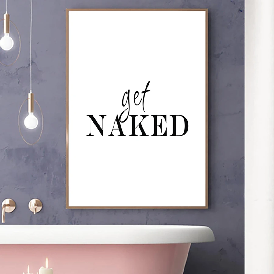 Ванная комната холст картины раздеться Плакаты и принты Nordic Минималистский поп