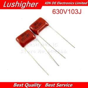 10 шт. 0,01 мкФ 630V103J шаг 10 мм 10NF 103 CBB полипропиленовый пленочный конденсатор