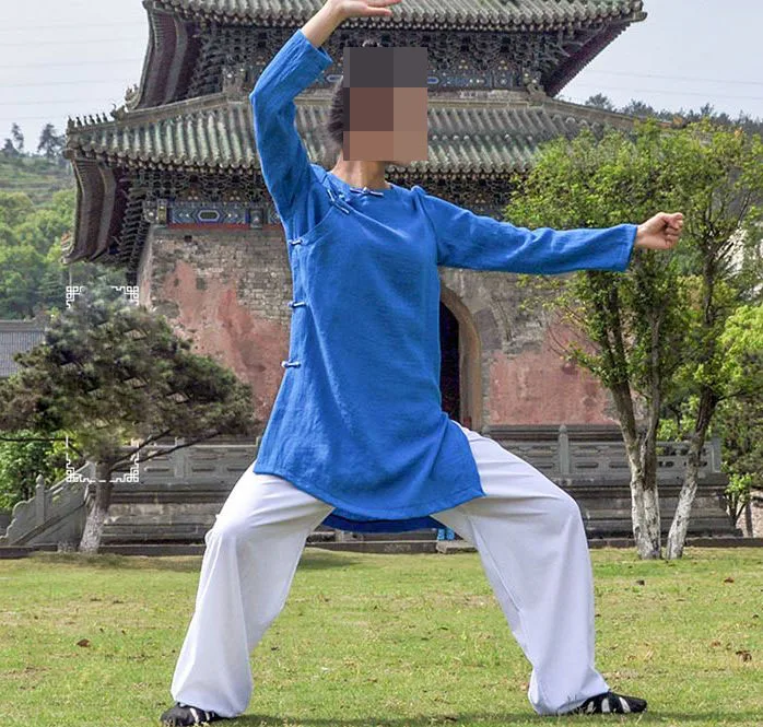 Индивидуальные синие/фиолетовые/красные льняные костюмы wushu kung fu форма уданг для
