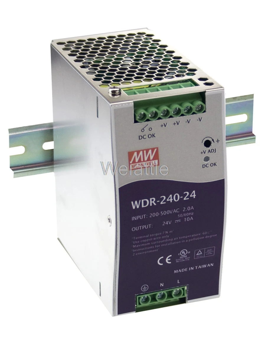 

MEAN WELL оригинальный WDR-240-24 24В 10А meanwell WDR-240 24В 240ВТ одиночный выход промышленный din-рейка источник питания