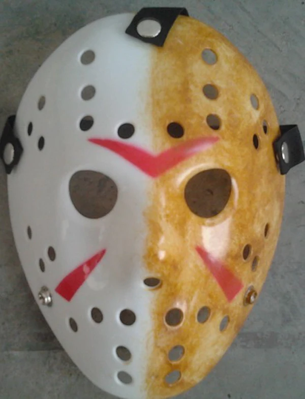 Новая белая желтая Косплей изящная Маскарадная маска Джейсона вурхиса для