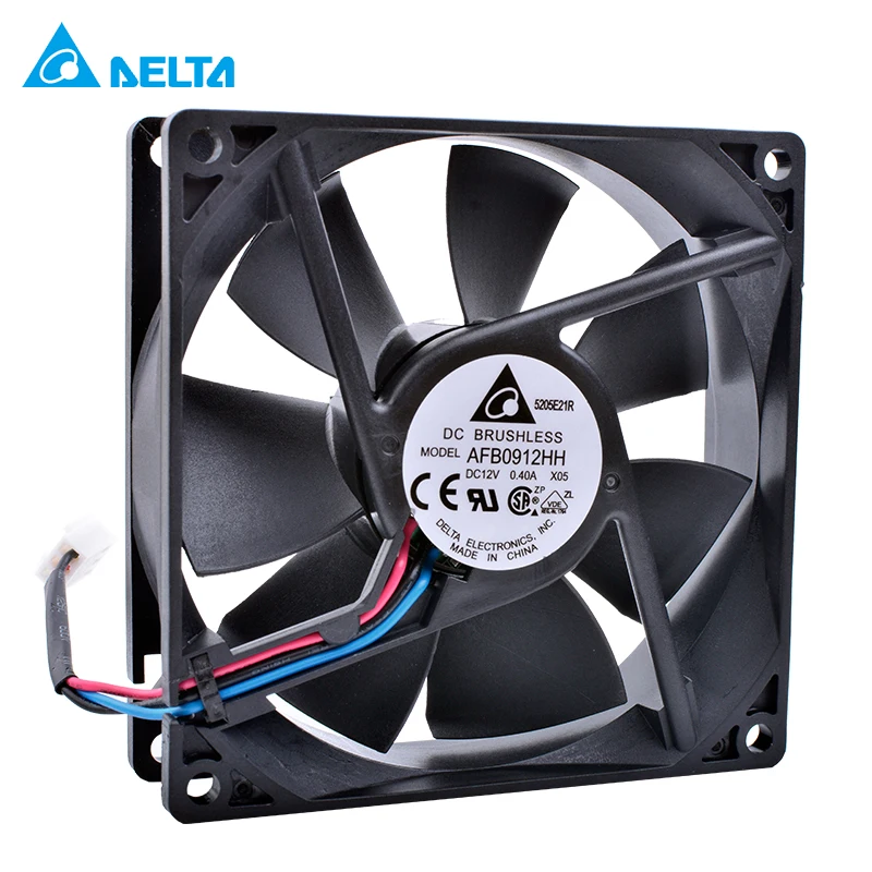 AFB0912HH 9225 9025 DC 12V 0.40A двойной шариковый подшипник 3pin воздушный объем охлаждающий