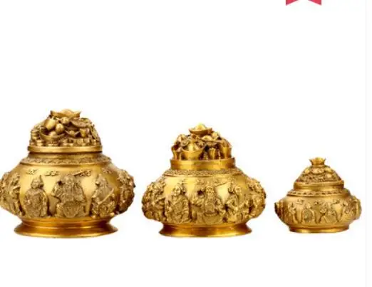 Fengshui латунная пятиканальная богиня богатства Восемь Бессмертных юбао