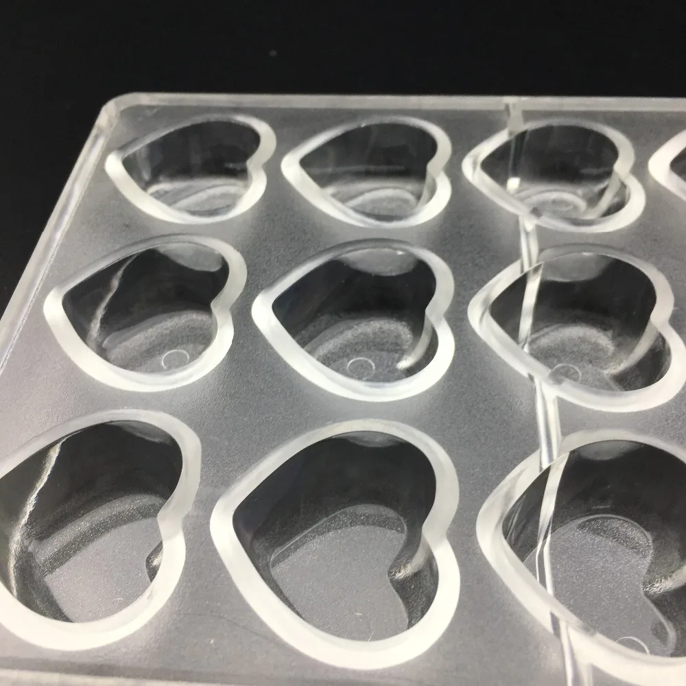 2 вида формочек для шоколада из поликарбоната в форме сердца 21 чашка Пластиковая