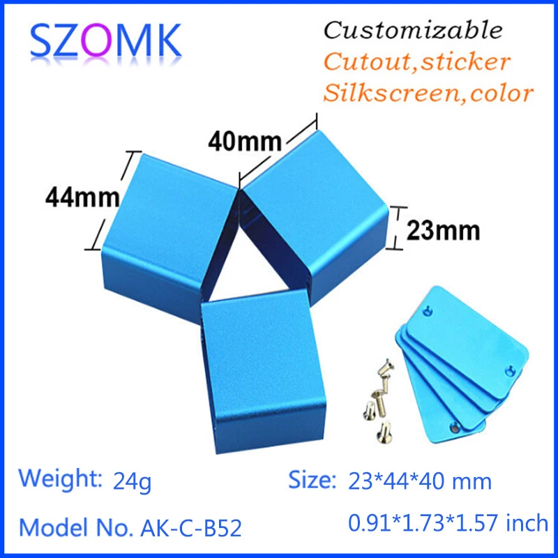 1 шт. 23*44*40 мм популярный алюминиевый Штампованный корпус блок управления PCB szomk