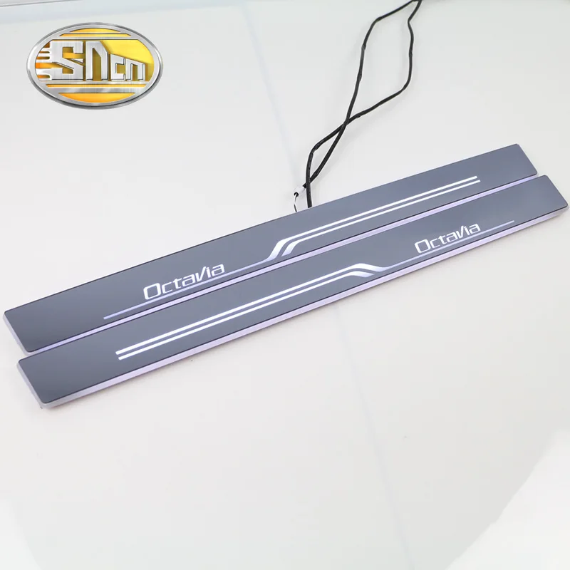 SNCN Автомобильный светодиодный дверной порог для Skoda Octavia 2015 2016 2017 2018 ультра тонкий