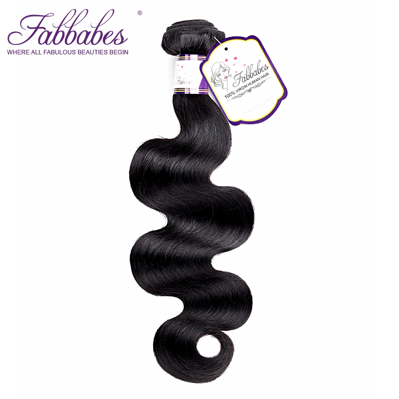 Fabbabes Hair Products Brazilian Remy Body Wave 1 Piece 100% Human Weave Bundles Weaving | Шиньоны и парики