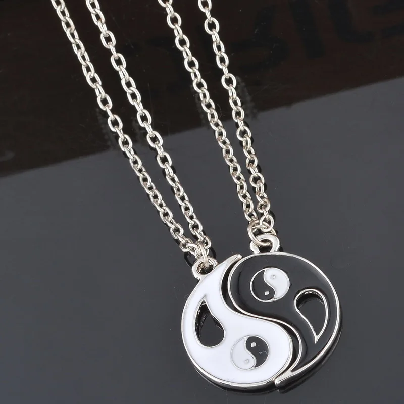 Новинка Прямая поставка 1 комплект ожерелья с подвеской Best Friend Ying Yang двумя