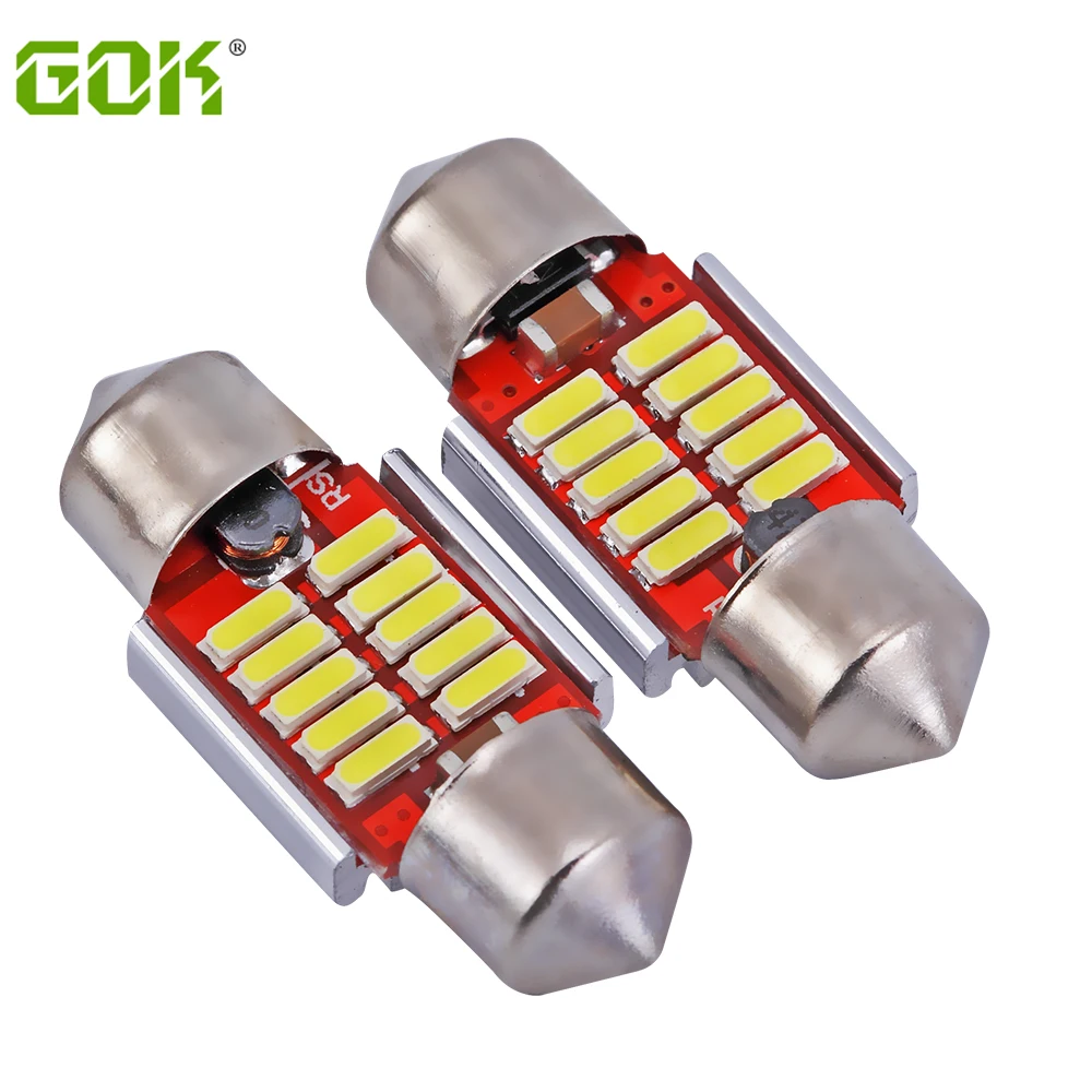 

Светодиодная лампа-гирлянда C5W 31 мм SMD 4014 Canbus, сверхъяркая автомобильная светодиодная лампа 10smd 31 мм, оптовая продажа, 2 шт.