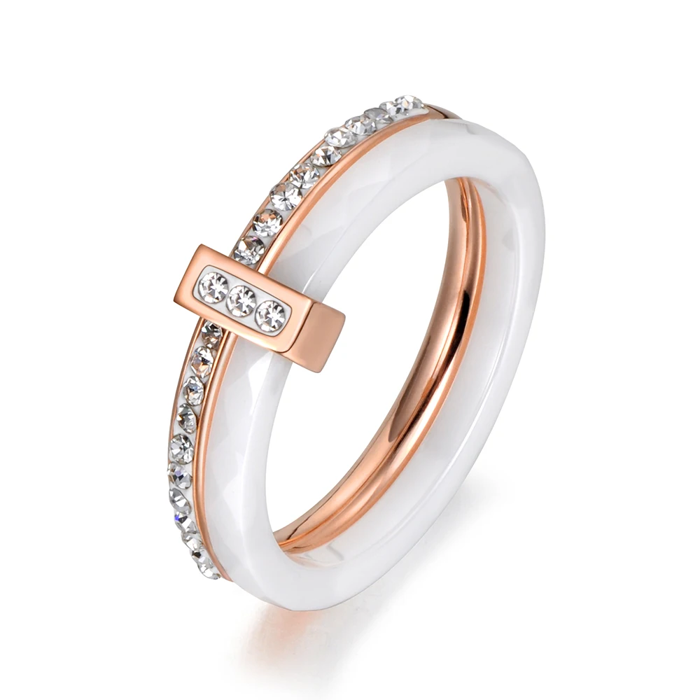 Обручальные кольца YiKLN из нержавеющей стали двухслойные обручальные