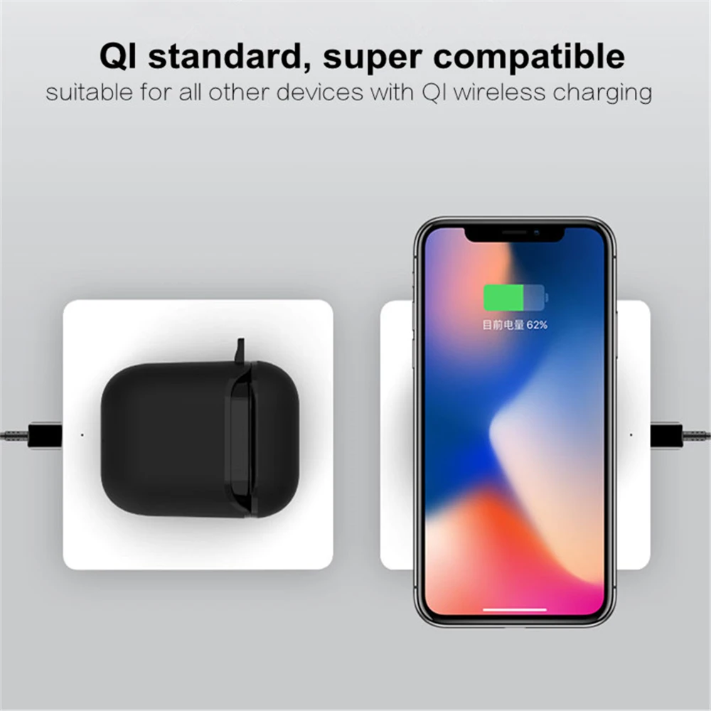 Беспроводное зарядное устройство Qi для iPhone 8 Plus X XS MAX XR док станция быстрой