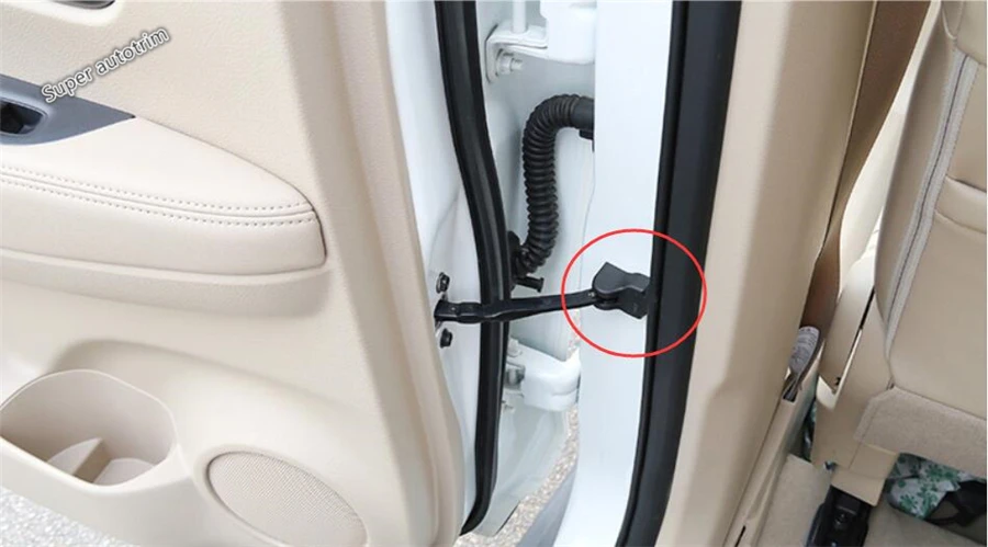 

Lapetus Car Inner Door Stop Rust Waterproof Protector Cover Trim 4 Pcs Fit For Renault Koleos 2012 - 2020 Black Plastic