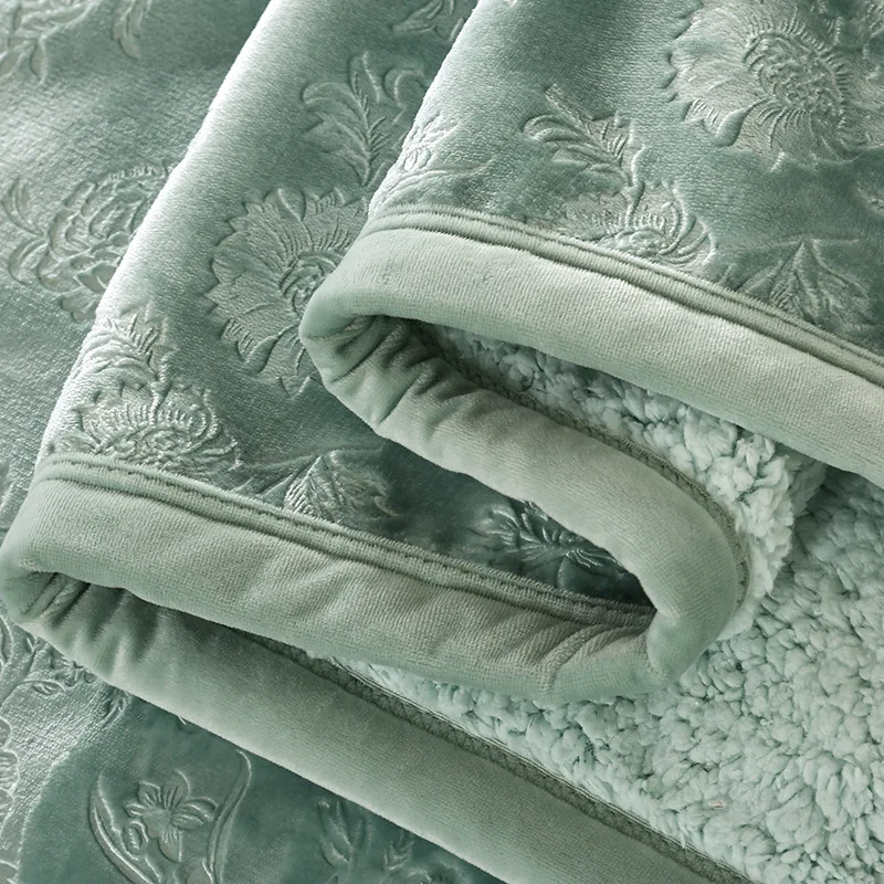 Двухслойное Флисовое одеяло супер мягкое цветочное печатное Клетчатое s для