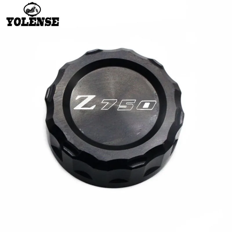 Для Kawasaki Z750 Z 750 2007- 2008 2009 2010 2011 2012 Аксессуары для мотоциклов с ЧПУ Алюминий задний тормоз Крышка Резервуара шапки - Цвет: Black