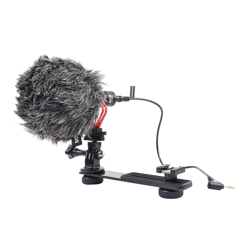 Микрофон Ручка L кронштейн с 1 крепление для горячего башмака для Zhiyun Smooth Q 4/3/Osmo Mobile 2/BY-MM1 подставка для телефона