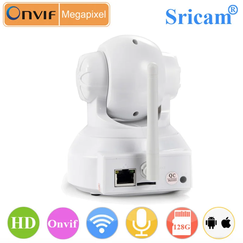 Sricam SP012 белый 720 P 1.0 мегапикселя Беспроводной ONVIF безопасности IP Камера Wi Fi