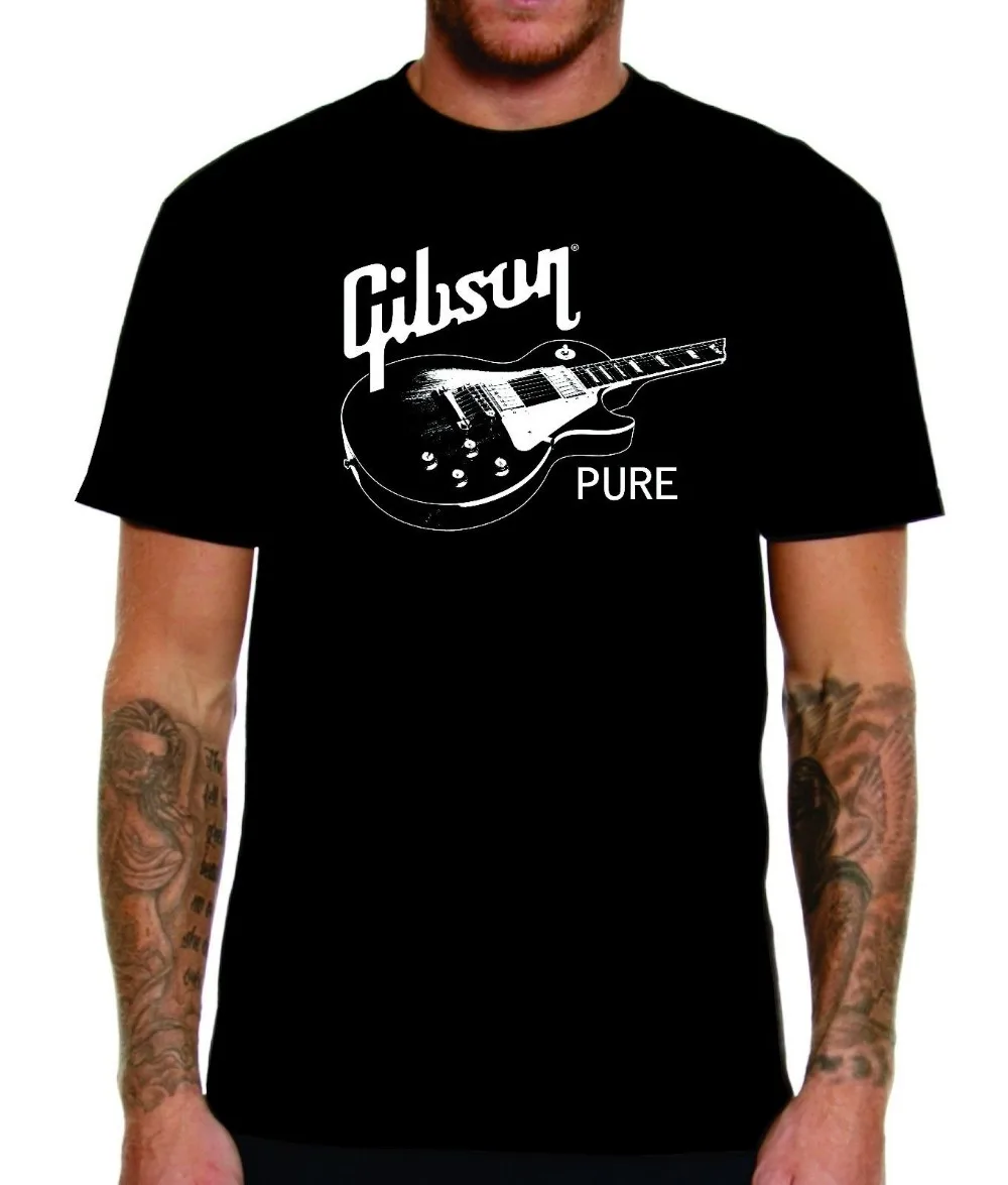 GIBSON гитары Футболка мужская повседневная подарок США размер S-3XL