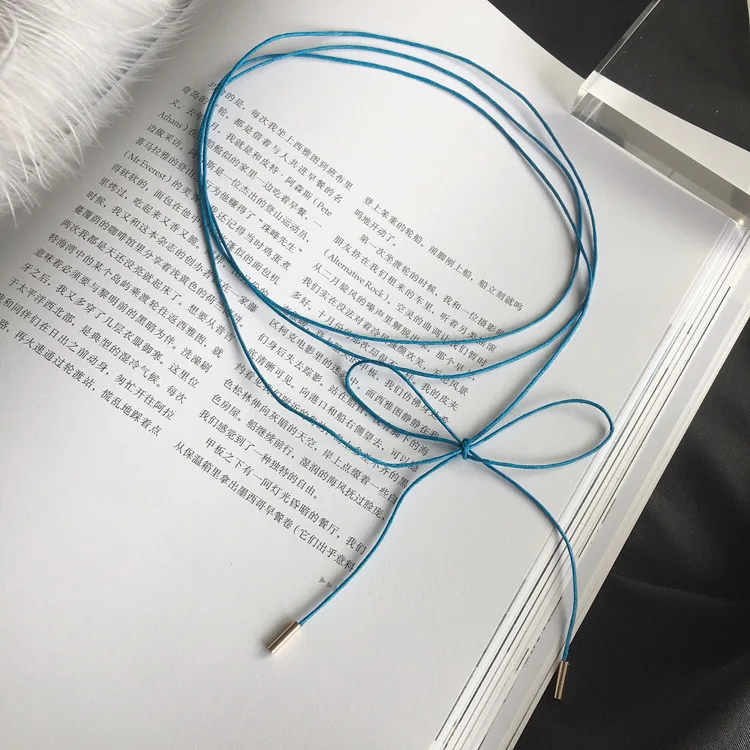 Панк Мода 2020 Европа и США новое ожерелье простая кожаная веревка бант