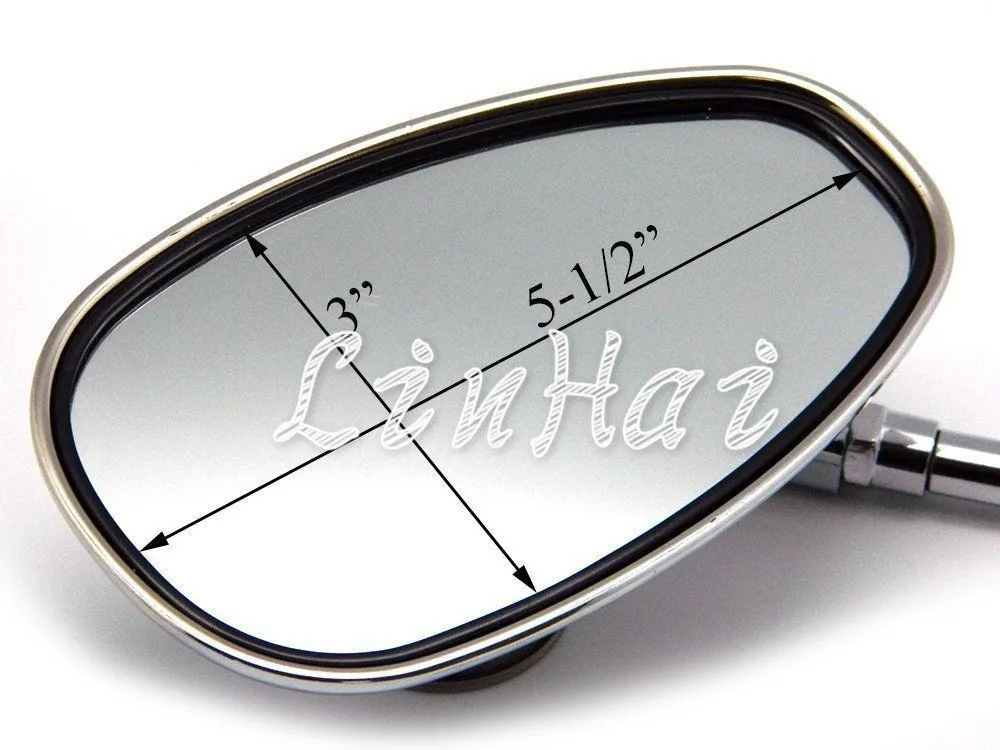 Новые 1 пара хромированные Большие Пользовательские боковые зеркала заднего