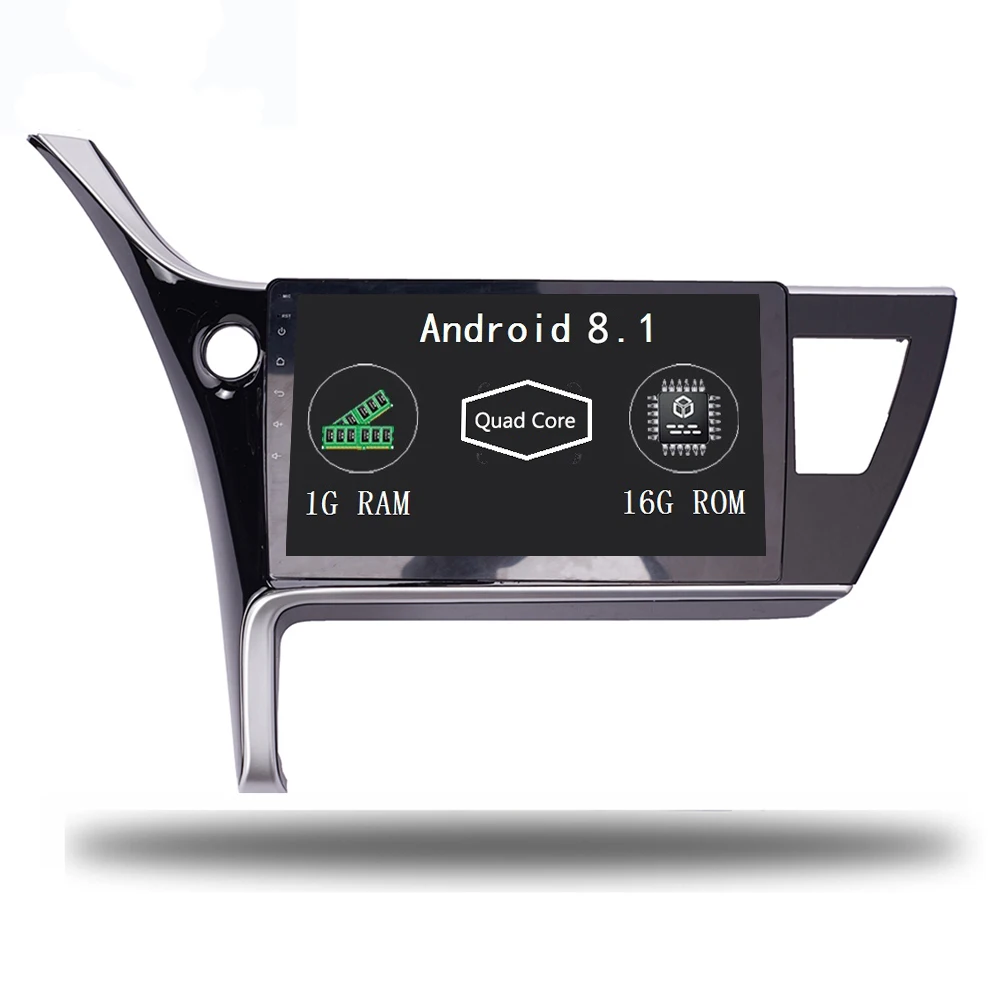 Android 8 1 автомобильный проигрыватель с радио и GPS для Toyota Corolla 2017 Навигация стерео