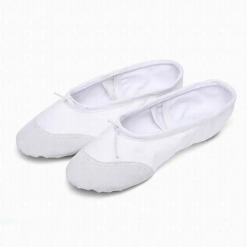 Лидер продаж 2017 Детские балетные туфли с кожаным наконечником и мягкой сплит