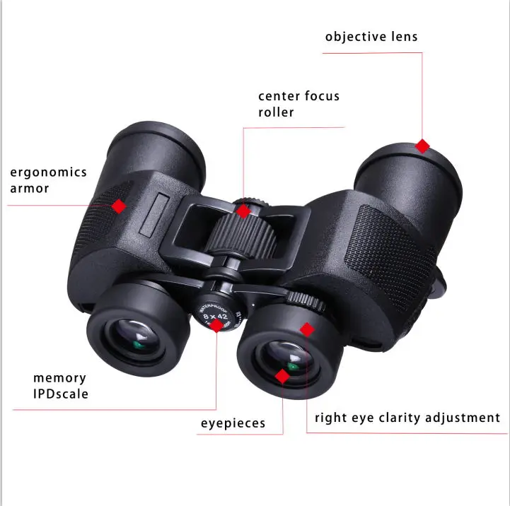 SCOKC HD 8X32 Professional Hunting Waterproof Binoculars High Quality Optics Telescope Wide Angle Zoom no Infrared eyepiece | Инструменты