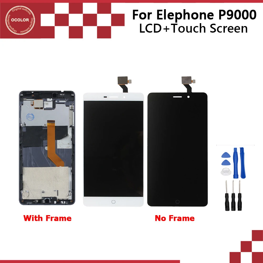 Ocolor для Elephone P9000 P9000D P9000E ЖК дисплей и сенсорный экран 5 дюймов с рамкой в сборе