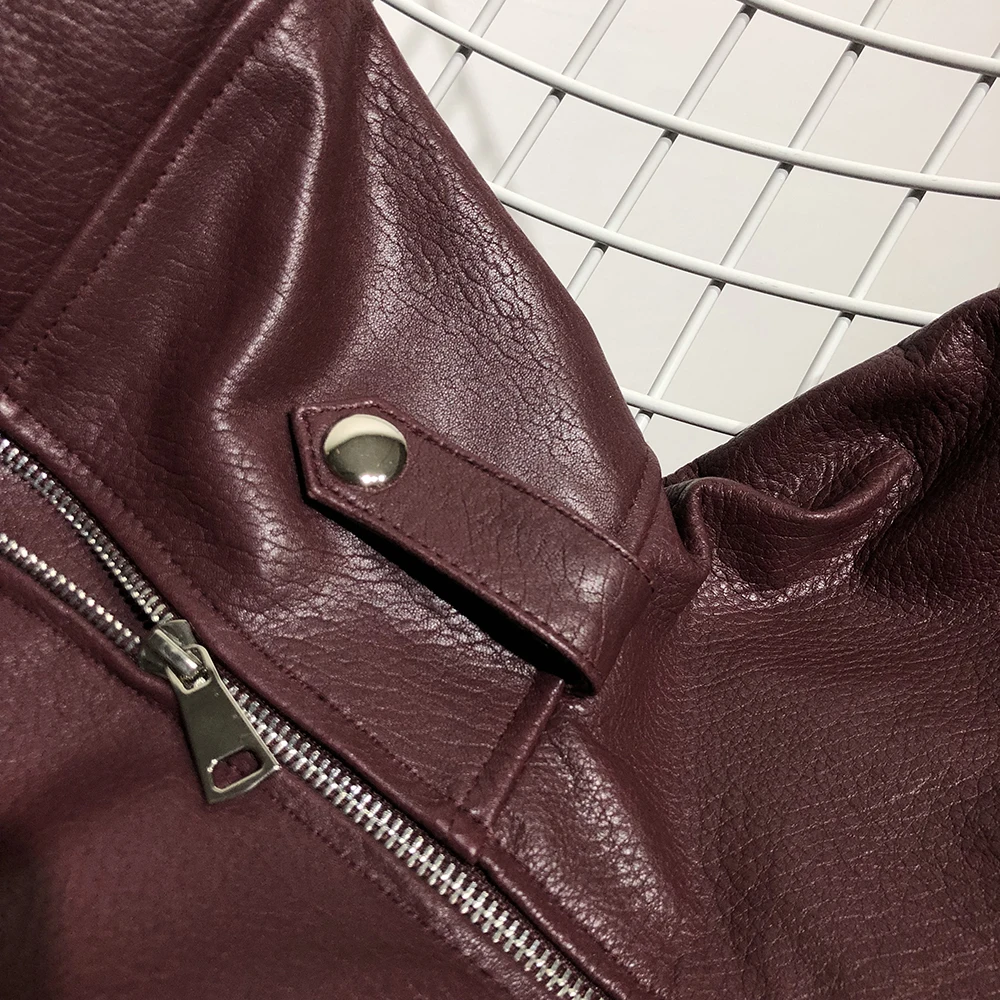 YOLOAgain women genuine leather jacket ladies asymmetrial long real | Женская одежда