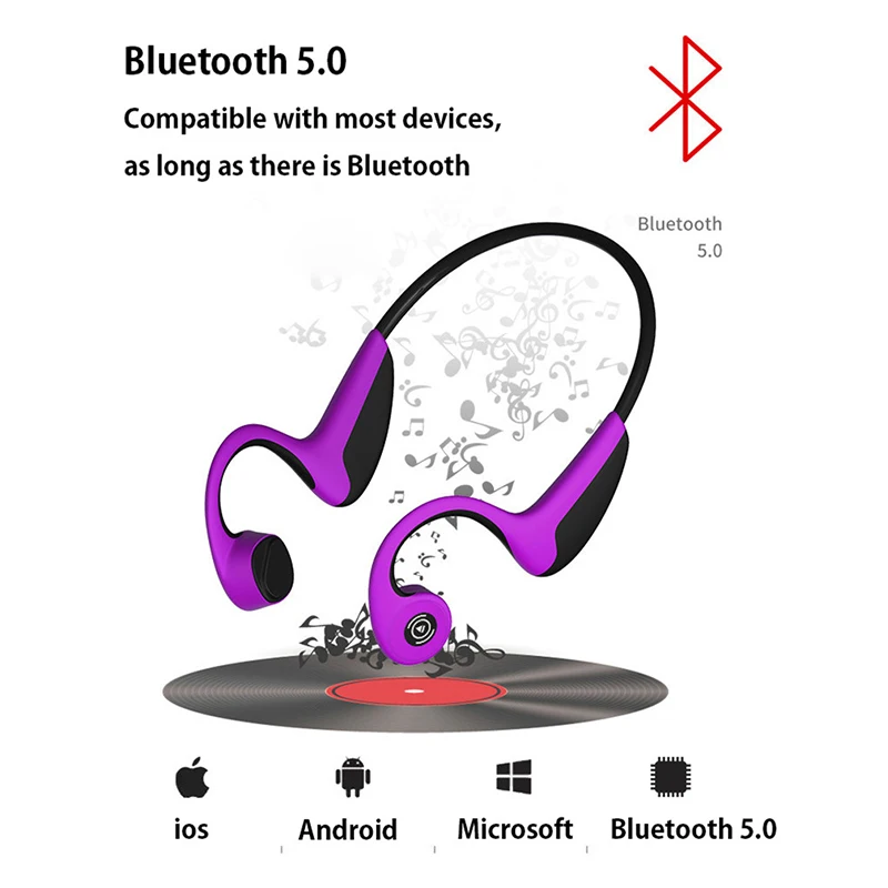 Z8 Bone Conduction Bluetooth 5.0 Headphones Headset for For Samsung Galaxy A5 A6 A7 A8 A9 2018 Wireless Earphone Handsfree Sport |