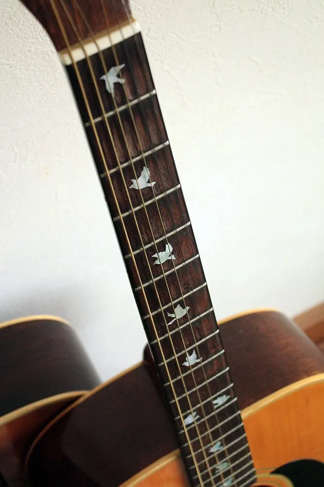 Маркеры Fretboard с инкрустацией наклейки для гитары и баса голубь маркеры гитарных