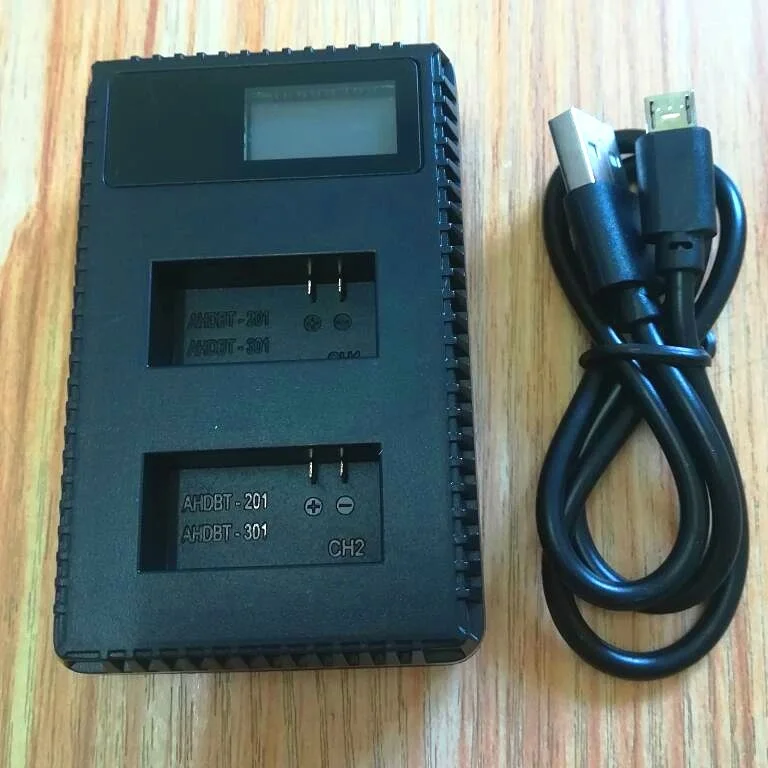 Новинка Clownfish для Gopro hero 3 + USB ЖК зарядное устройство с двумя портами/100%