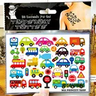 SHNAPIGN Мультяшные автомобили, дети, временные боди-арт, флэш-тату, наклейка s 17*10 см, водонепроницаемый домашний декор, Стайлинг автомобиля, наклейка на стену